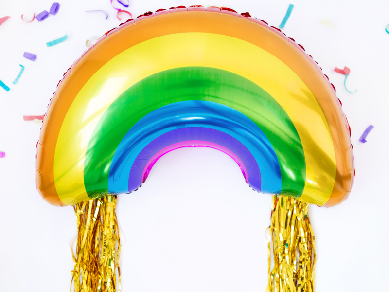 BALLON ALUMINIUM ARC-EN-CIEL