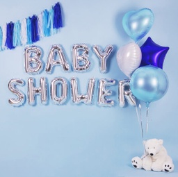 BALLON ALUMINIUM COEUR BLEU CIEL 45CM