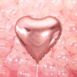 BALLON ALUMINIUM COEUR ROSE 45CM