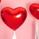 BALLON ALUMINIUM COEUR ROUGE 45CM