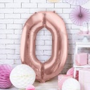 BALLON CHIFFRE « 0 » OR ROSE