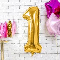 BALLON CHIFFRE « 1 » OR