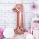 BALLON CHIFFRE « 1 » OR ROSE