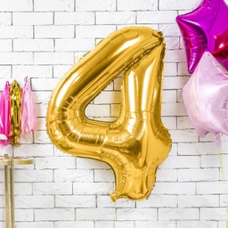 BALLON CHIFFRE « 4 » OR