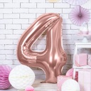 BALLON CHIFFRE « 4 » OR ROSE