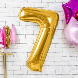 BALLON CHIFFRE « 7 » OR