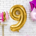 BALLON CHIFFRE « 9 » OR