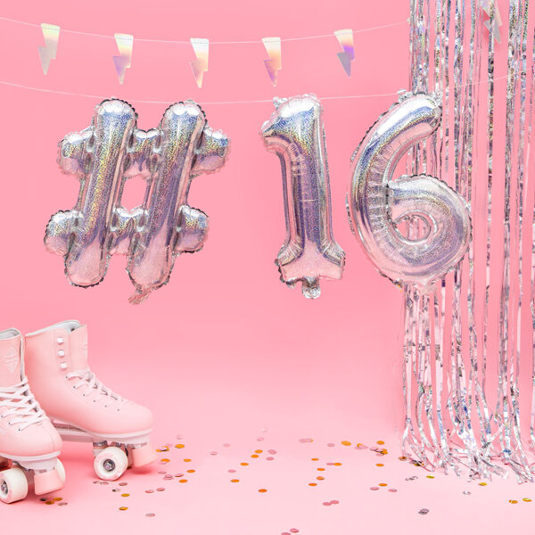 BALLON HASHTAG IRISÉ