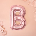 BALLON LETTRE "B" OR ROSE