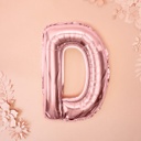 BALLON LETTRE "D" OR ROSE