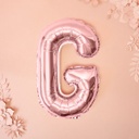 BALLON LETTRE "G" OR ROSE