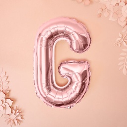 BALLON LETTRE "G" OR ROSE