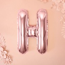 BALLON LETTRE "H" OR ROSE