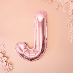 BALLON LETTRE "J" OR ROSE