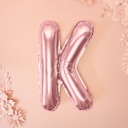 BALLON LETTRE "K" OR ROSE
