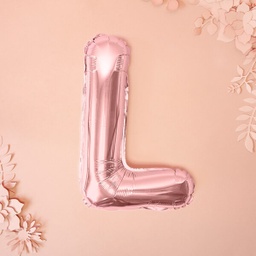 BALLON LETTRE "L" OR ROSE