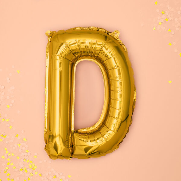 BALLON LETTRE « D » OR