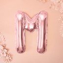 BALLON LETTRE « M » OR ROSE