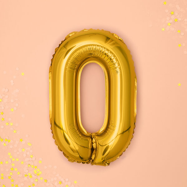 BALLON LETTRE « O » OR