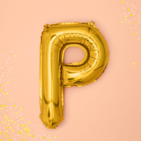 BALLON LETTRE « P » OR
