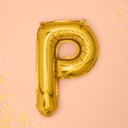 BALLON LETTRE « P » OR