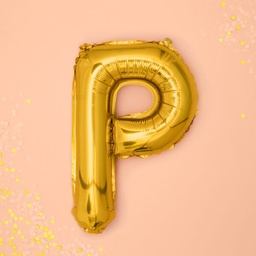 BALLON LETTRE « P » OR
