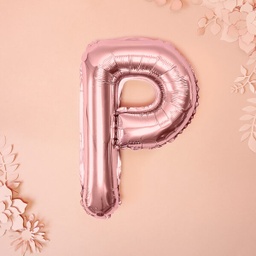 BALLON LETTRE « P » OR ROSE