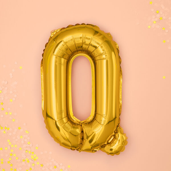 BALLON LETTRE « Q » OR