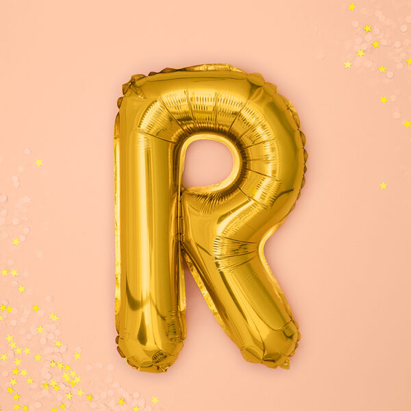 BALLON LETTRE « R » OR