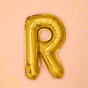BALLON LETTRE « R » OR
