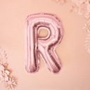 BALLON LETTRE « R » OR ROSE