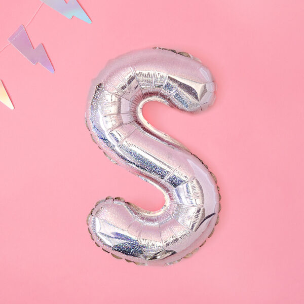 BALLON LETTRE « S » IRISÉ