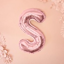 BALLON LETTRE « S » OR ROSE