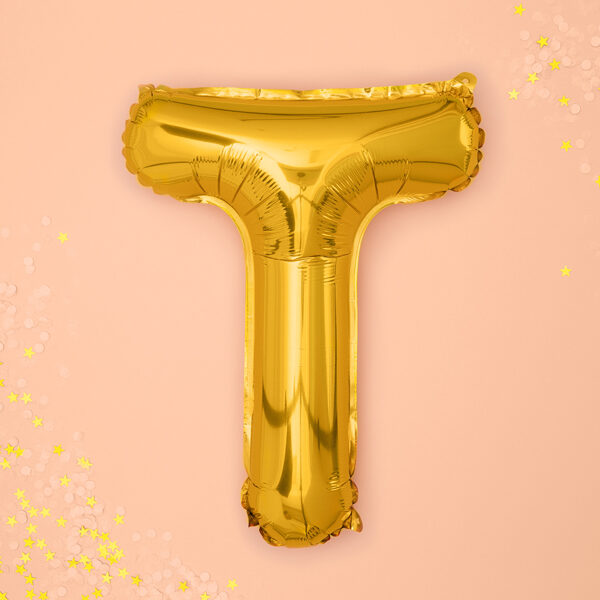 BALLON LETTRE « T » OR