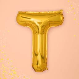 BALLON LETTRE « T » OR