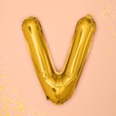 BALLON LETTRE « V » OR
