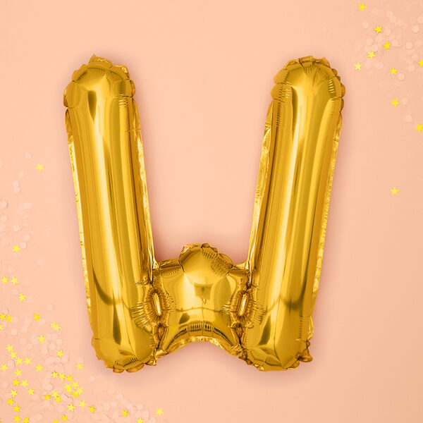 BALLON LETTRE « W » OR
