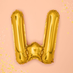 BALLON LETTRE « W » OR