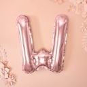 BALLON LETTRE « W » OR ROSE