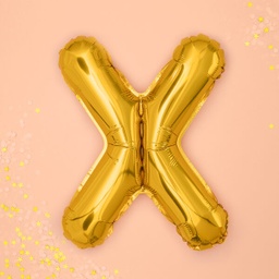 BALLON LETTRE « X » OR