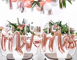 BALLON « MR & MRS » OR ROSE