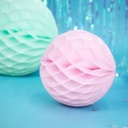 BOULE ALVEOLE ROSE PASTEL 20CM