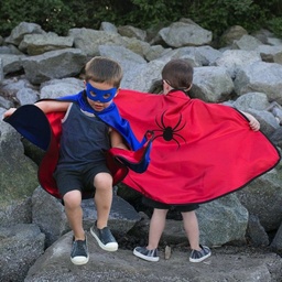 CAPE AVENTURE RÉVERSIBLE AVEC MASQUE 4-6ANS