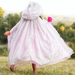 CAPE DE ROYAUTÉ ROSE ARGENTÉ 5-7 ANS