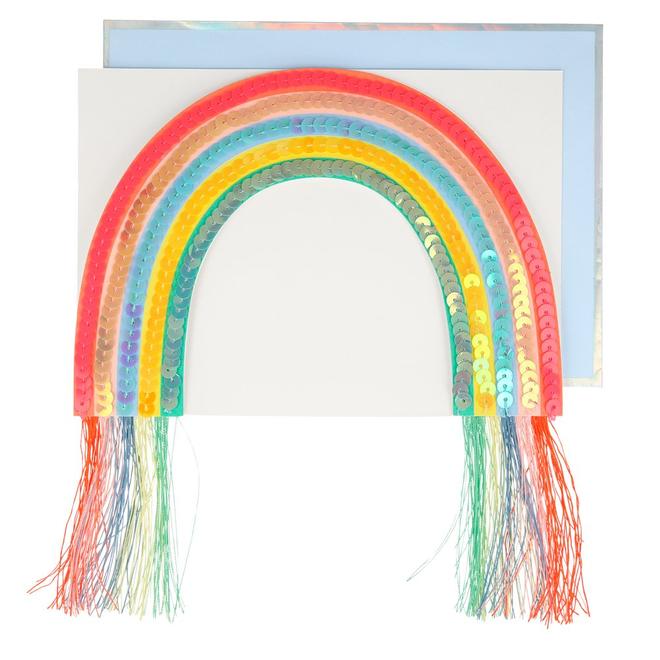 CARTE PAILLETTES RAINBOW