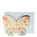 CARTE PAPILLON FLORAL