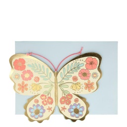 CARTE PAPILLON FLORAL