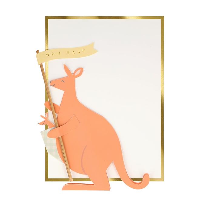 CARTE PETIT KANGOUROU DEBOUT