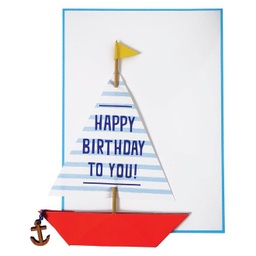 CARTE STAND-UP BATEAU À VOILE