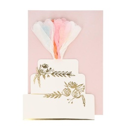 CARTE STAND-UP GÂTEAU FLORAL